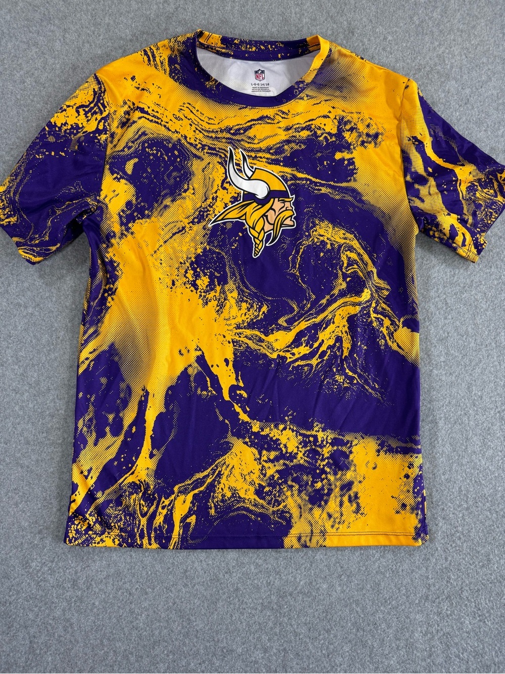 NFL Kids Purple and Gold Swirl Short Sleeve Tee